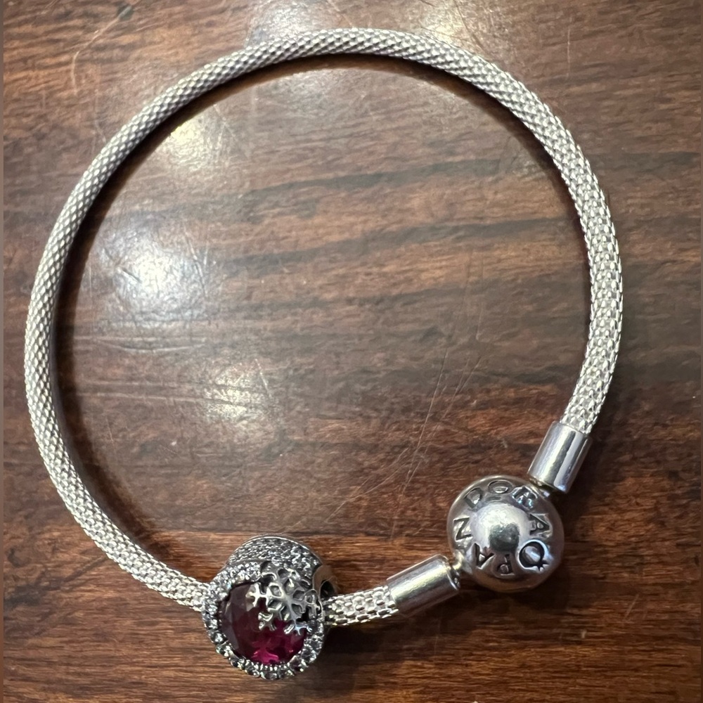 Pandora Snowflake Mesh Bracelet Set